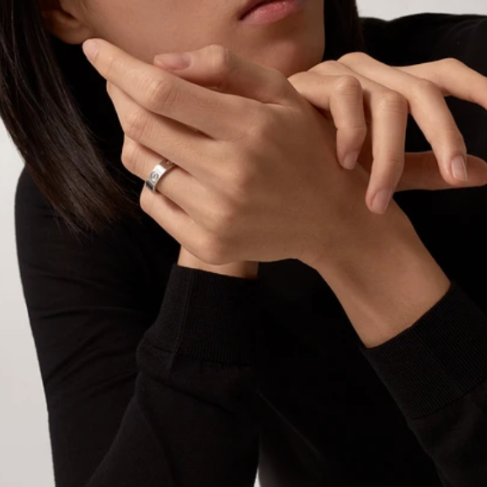 Ava bague en pierre de diamant - argent
