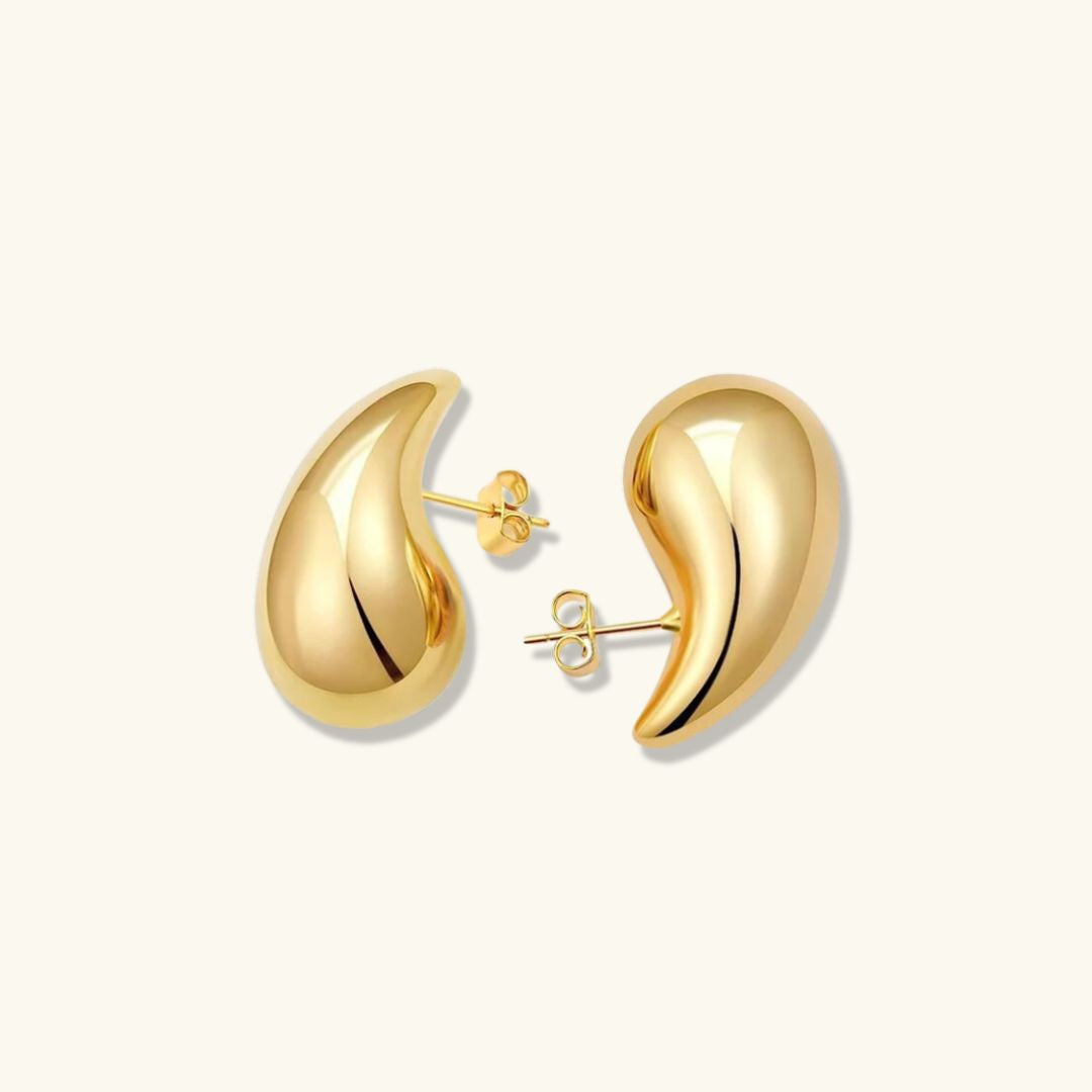 Boucles d'oreilles goutte d'eau en or