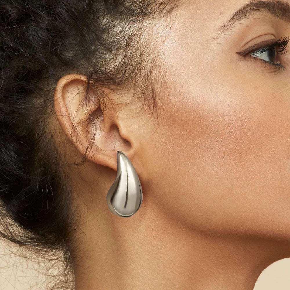 Boucles d'oreilles goutte d'eau en or