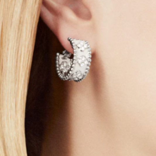Abby Boucles d'oreilles - Diamant / Argent