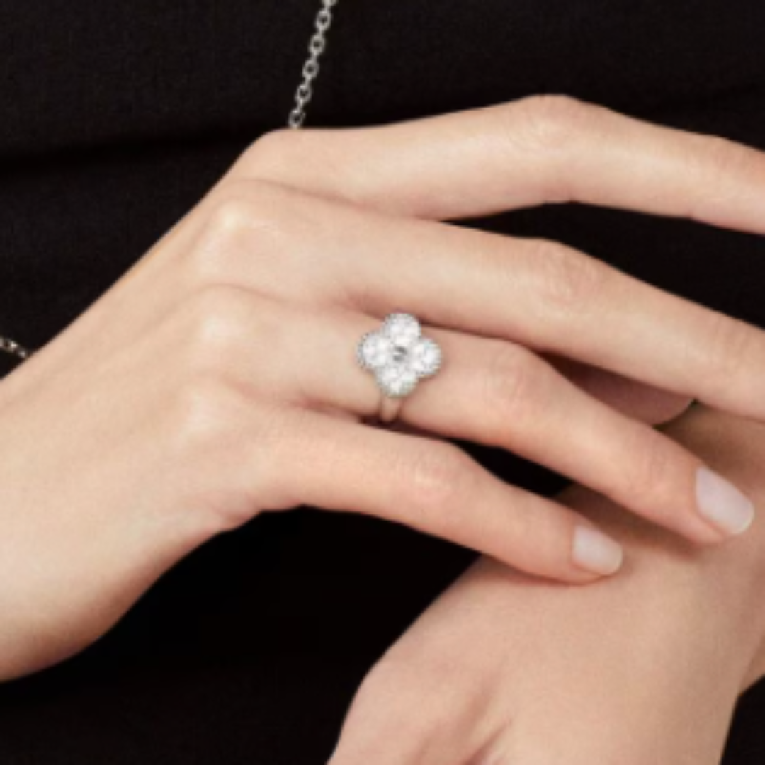 Amber Ring - Diamant / Zilver