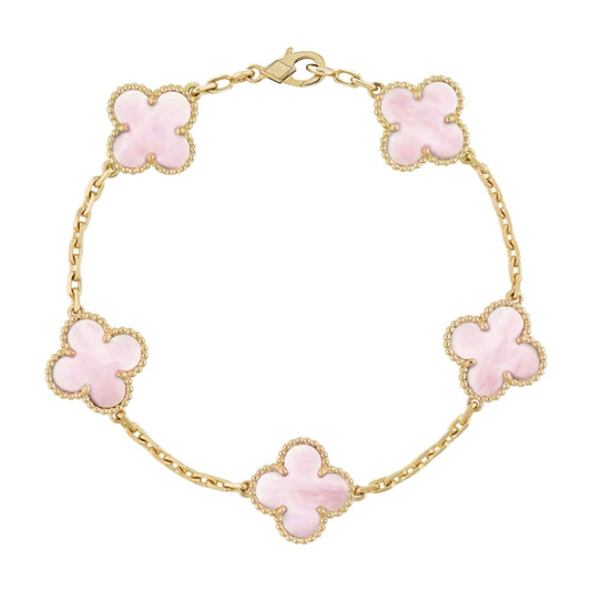 Rose doré | Bracelet trèfle à quatre feuilles