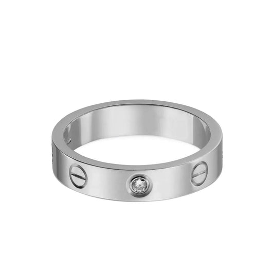 Ava bague en pierre de diamant - argent
