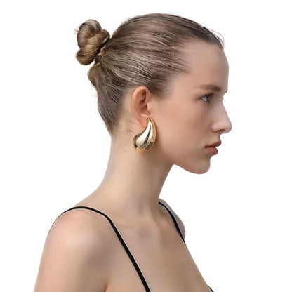 Boucles d'oreilles goutte d'eau en or