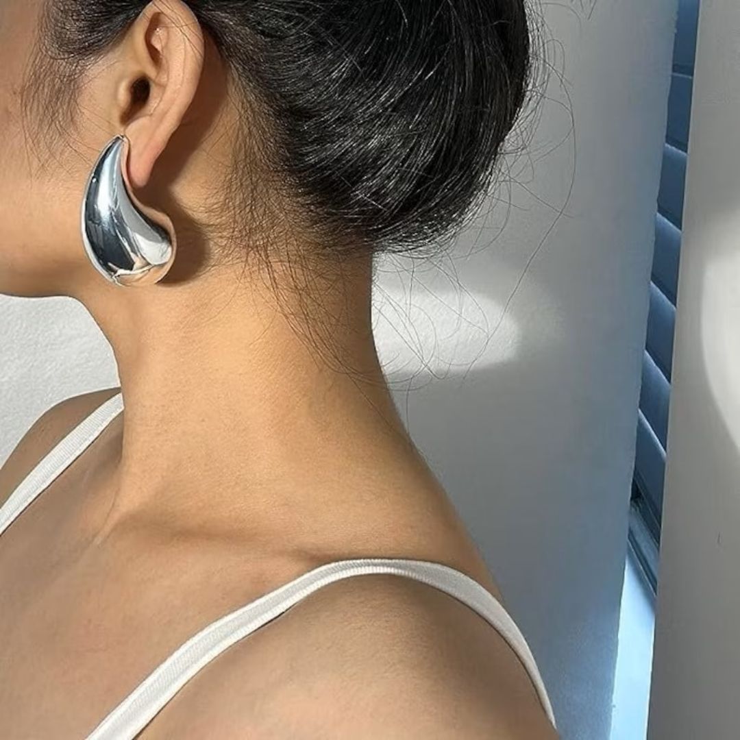 Boucles d'oreilles goutte d'eau en or
