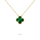 COLLIER TRÈFLE À QUATRE FEUILLES LAVISH - VERT