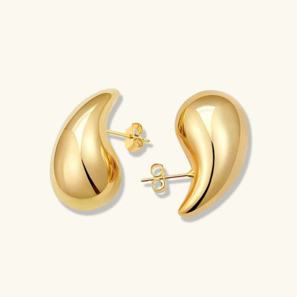 Boucles d'oreilles goutte d'eau en or