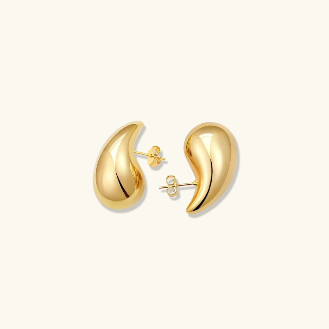 Boucles d'oreilles goutte d'eau en or