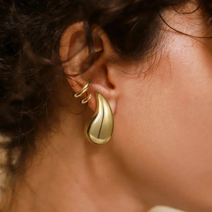 Boucles d'oreilles goutte d'eau en or